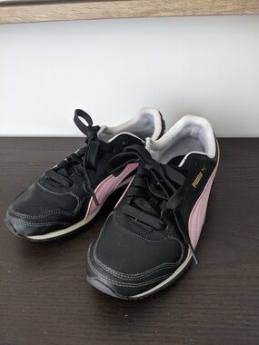 Puma Black and Pink Sneakers